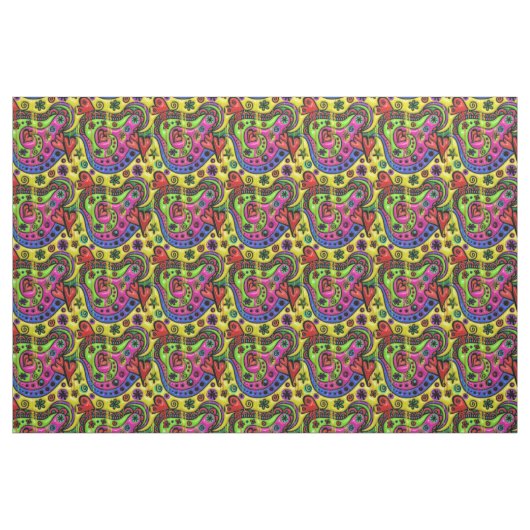 Tissu 3D colorfull patterns (Fat Quarter)