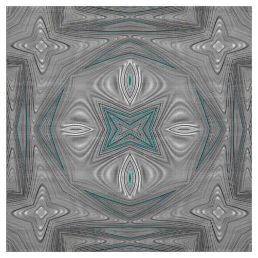 Tissu 3D ! Turquoise blanc gris argenté ~ (Échantillon)