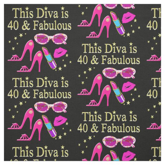 TISSU 40 ANS ET UN DIVA FABULEUX (Échantillon)