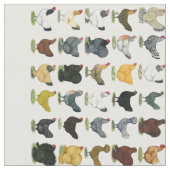Tissu 49 poules de poulet (Fermer)