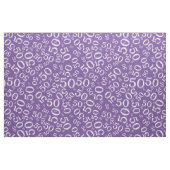 Tissu 50e anniversaire Cool numéro Motif violet/blanc (Fat Quarter)