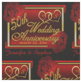 Tissu 50e anniversaire Mariage d'or en rose (Fermer)