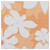 Tissu 60s retour fleurs sur sherbert orange (Fermer)