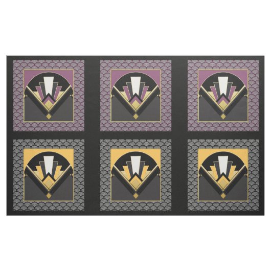 Tissu # 6 Panneaux de conception de ventilateur Art déco (Yard)