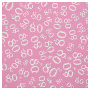 Tissu 80e Cool nombre aléatoire Motif rose 80