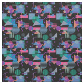 Tissu 80s Memphis style Black print Geo (Échantillon)