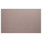 Tissu 8 points Mandala, rouge, noir et gris / gris (Yard)