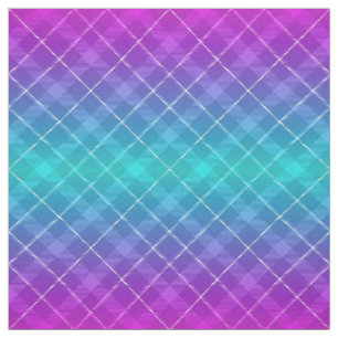 Tissu 90s Bright Plaid Motif Girly rose violet Ombre