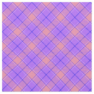 Tissu 90s Inspiré Slanted Plaid Bright Purple Motif