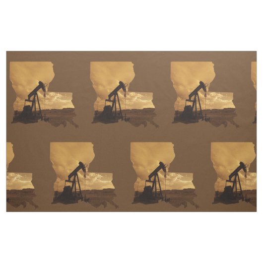 Tissu 9" d'impression de Jack de pompe à huile de (Fat Quarter)