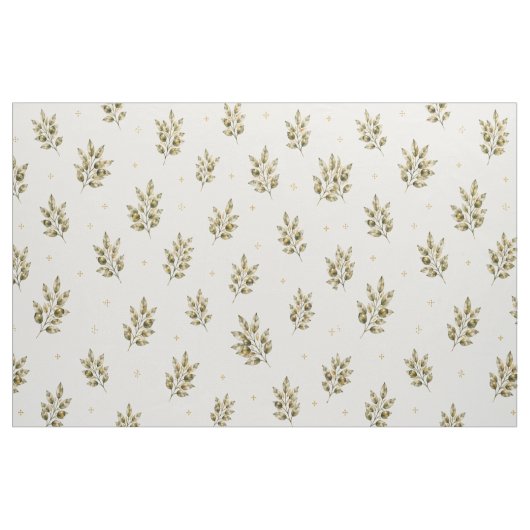 Tissu à branche d'olive aquarelle (Yard)