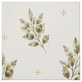 Tissu à branche d'olive aquarelle (Échantillon)