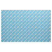 Tissu à chaînes de marguerites patchwork faux bleu (Yard)