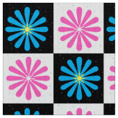 Tissu à damiers Floral Abstrait (Fermer)