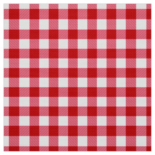 Tissu à damiers tartan plaid classique rouge blanc textu (Échantillon)