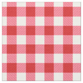 Tissu à damiers tartan plaid classique rouge blanc textu (Détail)