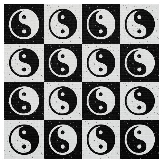Tissu à damiers Ying-yang (Échantillon)