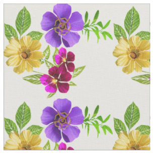 Tissu à fleurs 3 couleurs