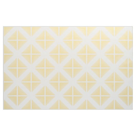 Tissu à la mode blanc jaune de motif de triangles (Fat Quarter)
