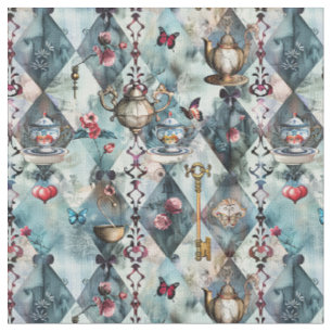 Tissu à motif Alice au pays des merveilles