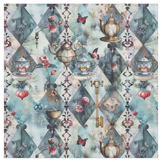 Tissu à motif Alice au pays des merveilles (Fermer)