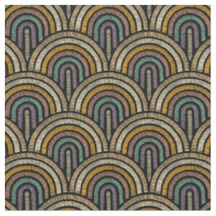 Tissu à motif Art Déco vintage