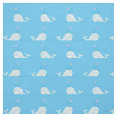 Tissu à motif baleine bleu (Échantillon)