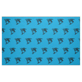 Tissu à motif baleine orque bleue (Fat Quarter)