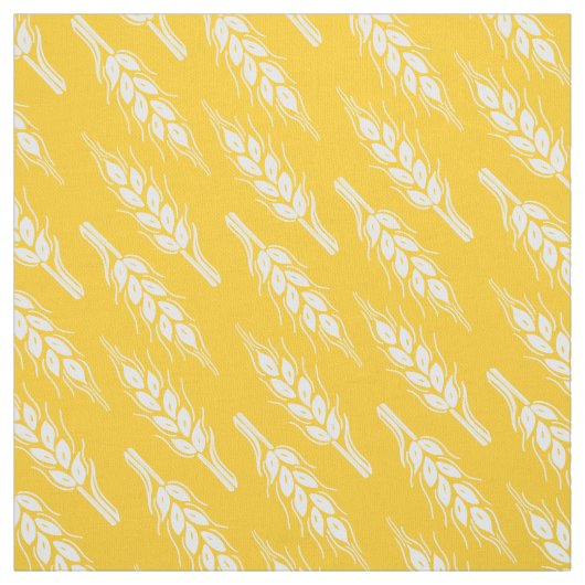 Tissu à motif blanc jaune de blé (Échantillon)