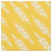 Tissu à motif blanc jaune de blé (fermé)