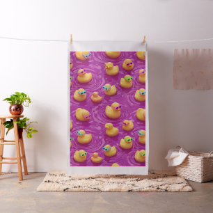 Tissu à motif canard en caoutchouc rose singe, mig