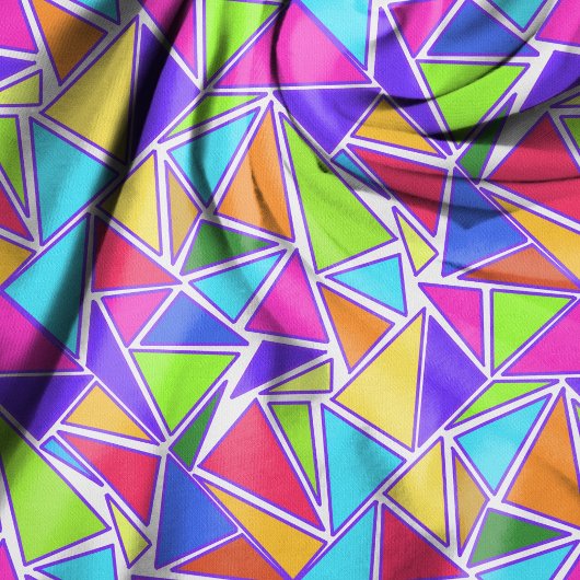 Tissu à motif de triangles colorés