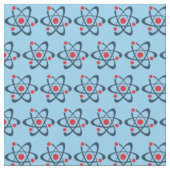Tissu à motif en carrelage d'atomes rouges (Fermer)