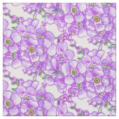 Tissu à motif floral pourpre (Fermer)