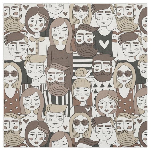 Tissu à motif hipster (Échantillon)