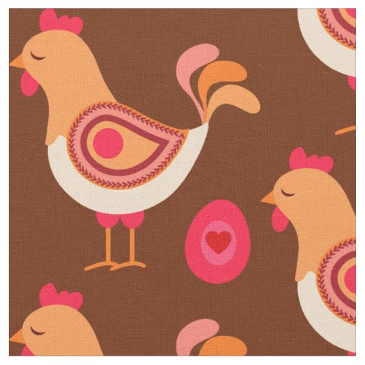 Tissu à motif Poule et Œuf (Fermer)
