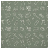 Tissu à motif sur le thème de la couture (Échantillon)