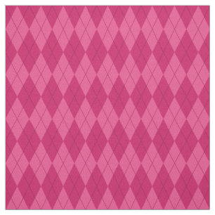 Tissu à motifs de losanges rose de motif