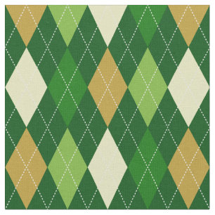 Tissu à motifs de losanges vert