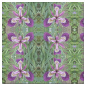 Tissu à motifs floraux d'Iris pourpre (Échantillon)