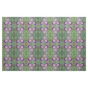 Tissu à motifs floraux d'Iris pourpre