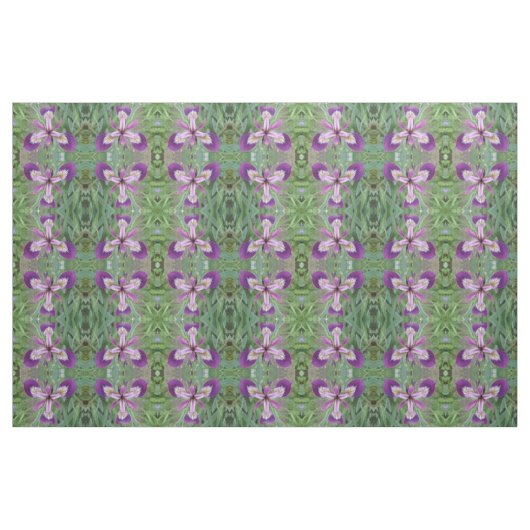 Tissu à motifs floraux d'Iris pourpre (Fat Quarter)