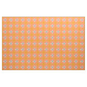 Tissu à motifs géométriques orange/rouge/vert (Yard)