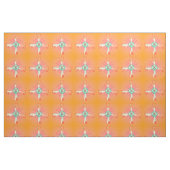 Tissu à motifs géométriques orange/rouge/vert (Fat Quarter)