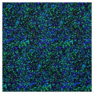 Tissu à tissage en polyester - Éclaboussures bleue