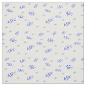 Tissu ABC bleu (Échantillon)