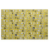 Tissu ABC jaune (Fat Quarter)