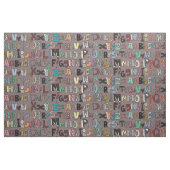 Tissu ABC mocha multi (Fat Quarter)