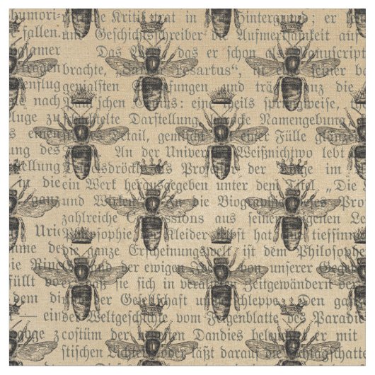 Tissu Abeille de la reine vintage (Fermer)
