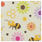 Tissu Abeille & Fleurs (Détail)